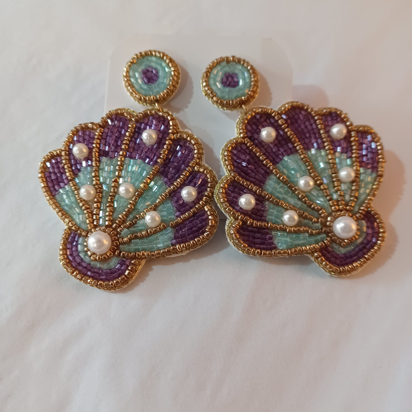 Sequin Shell Earrings