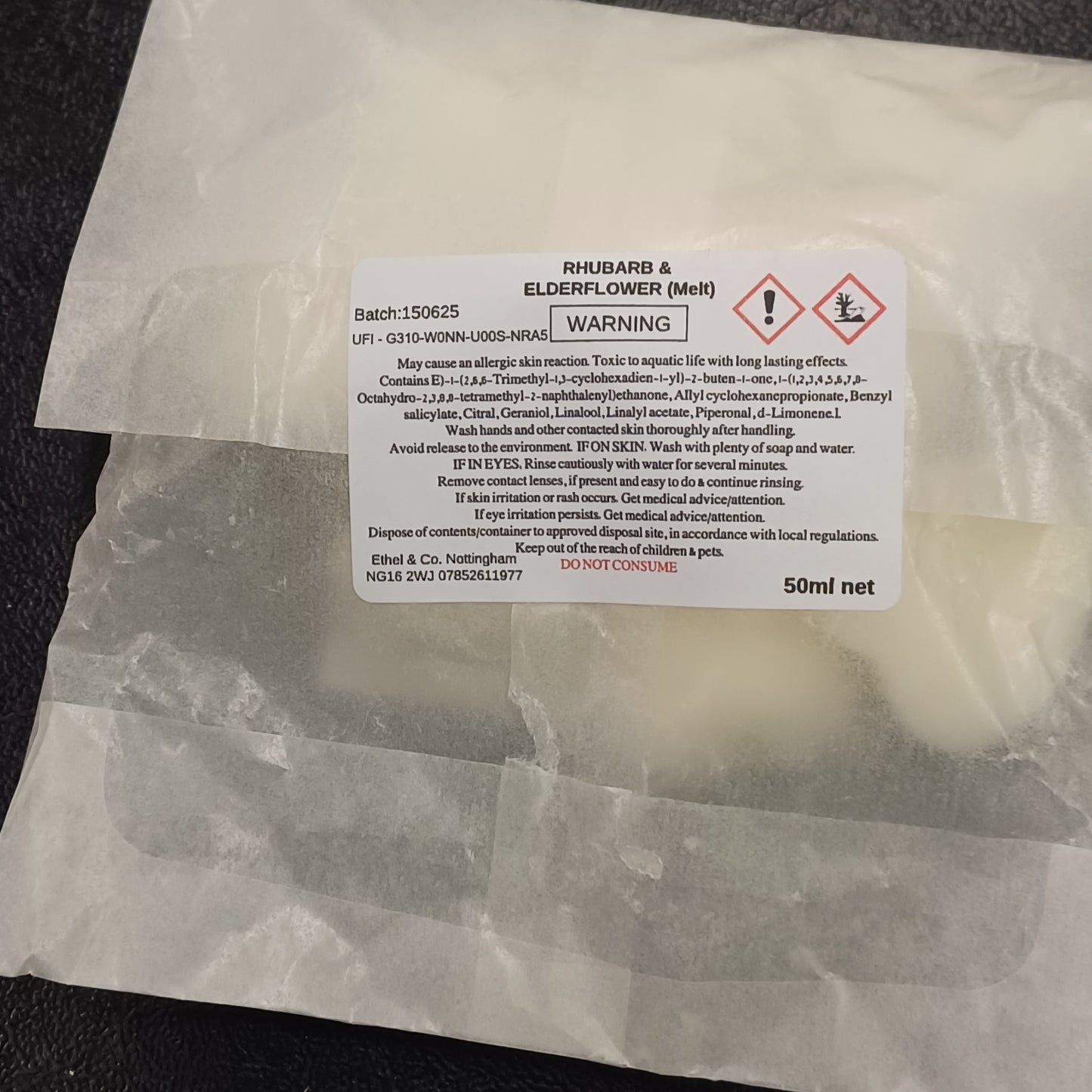 Rhubarb and Elderflower Wax Melts