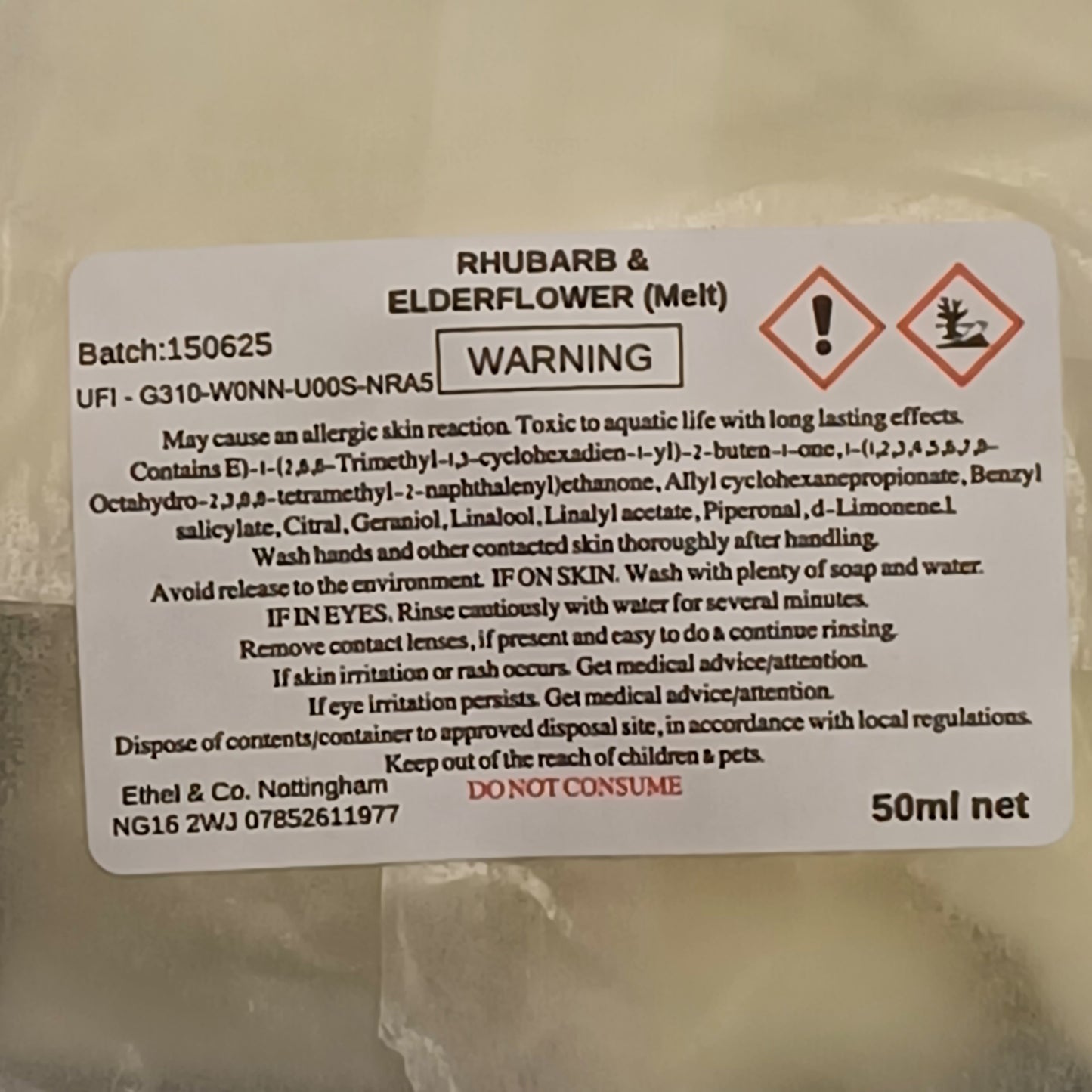 Rhubarb and Elderflower Wax Melts