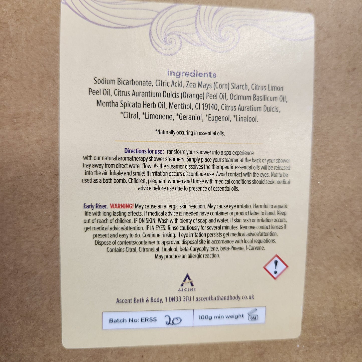 Early Riser Shower Steamers - box of 6