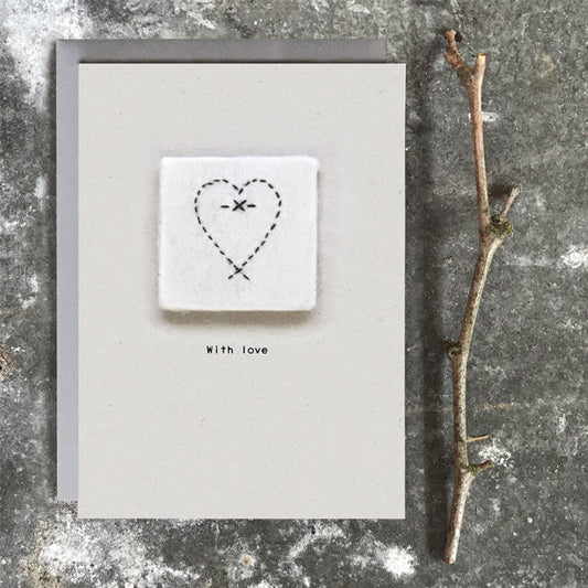 With Love - Embroidered Card