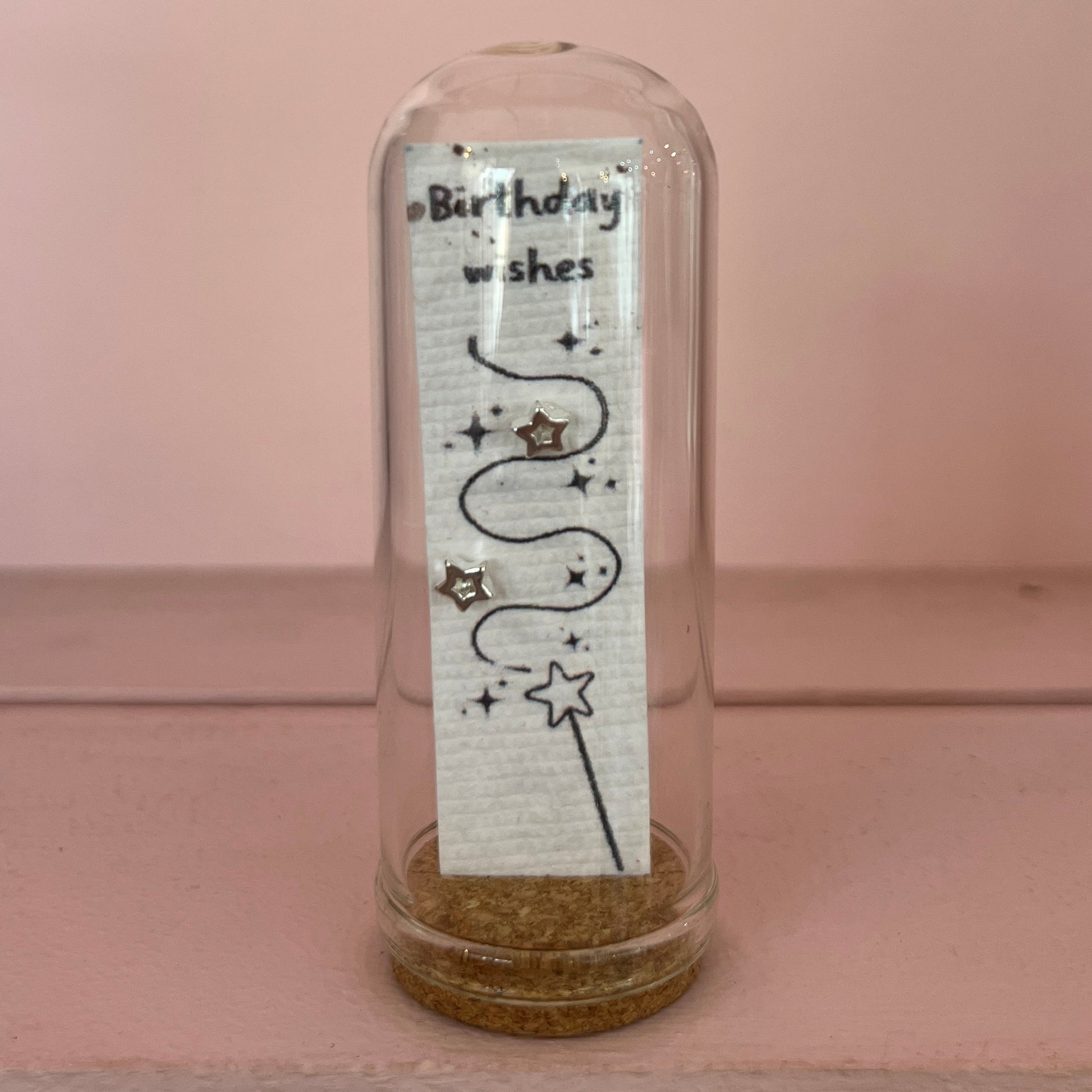 Earrings on a seed card