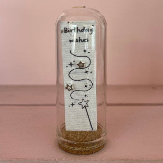 Earrings on a seed card