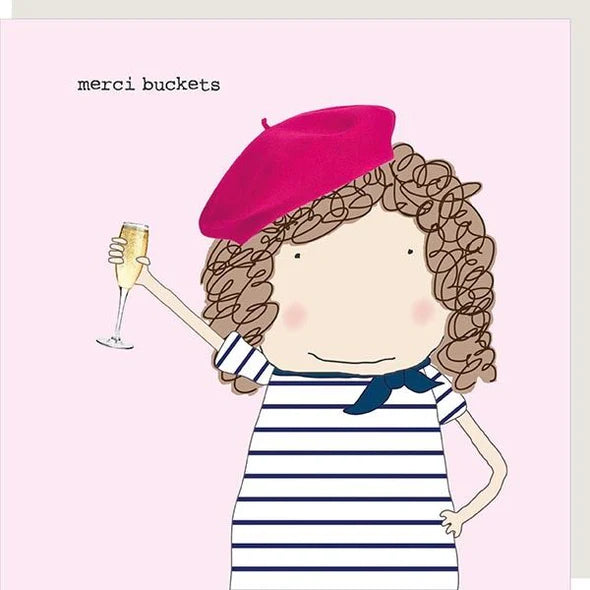 "Merci Buckets" Greeting Card