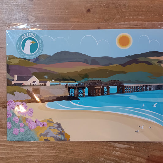 Barmouth Bridge A4 print (unframed)