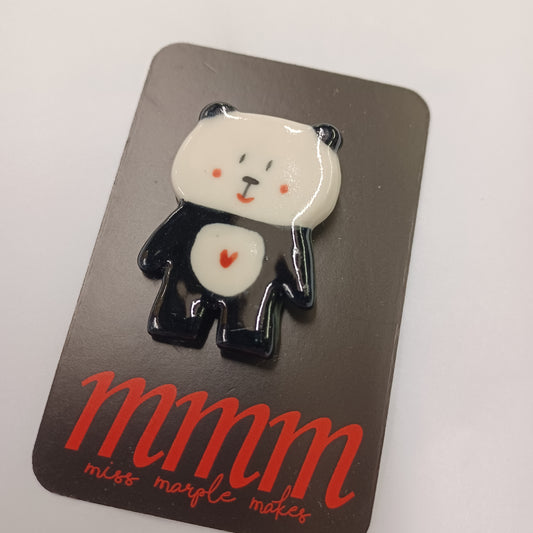 Loving Panda Bear Brooch