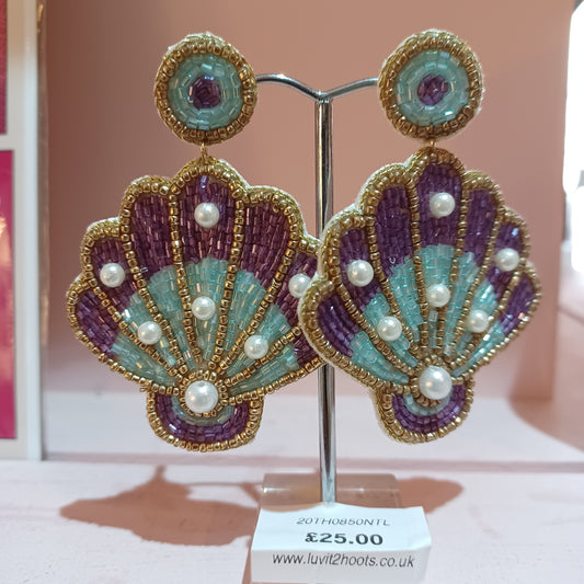 Sequin Shell Earrings
