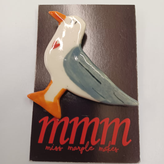 Loving Seagull Brooch