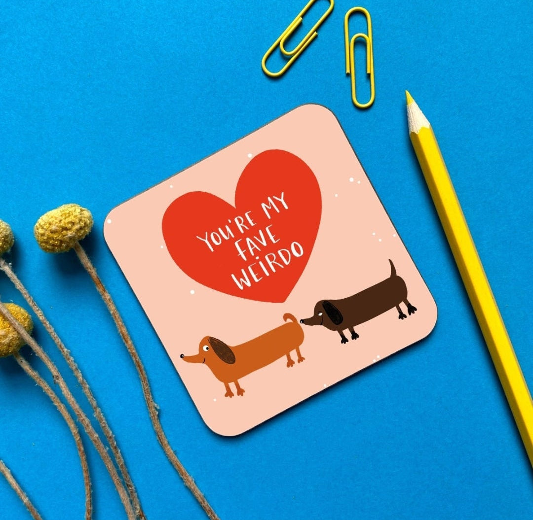 Sausage dog coaster