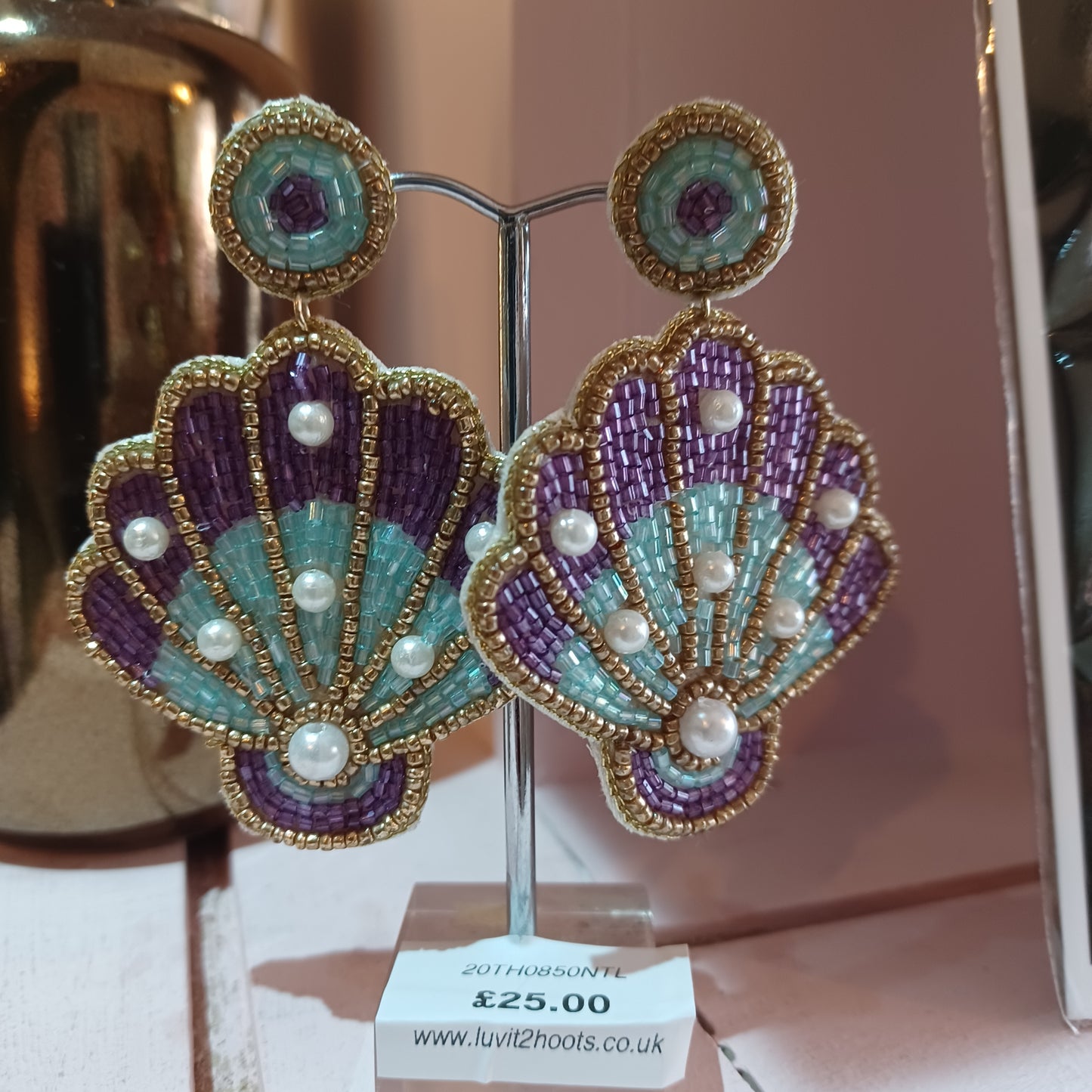 Sequin Shell Earrings